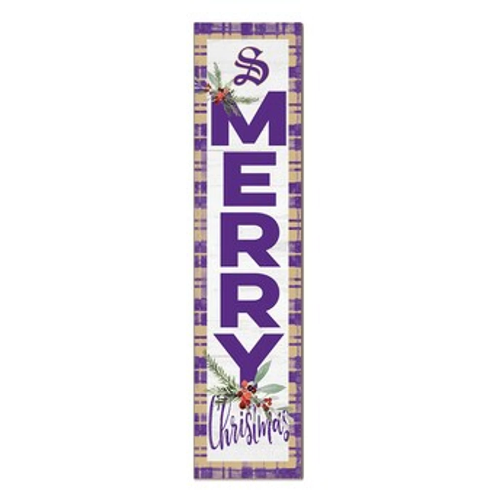 Sewanee Tigers 12'' x 48'' Outdoor Merry Christmas Leaner