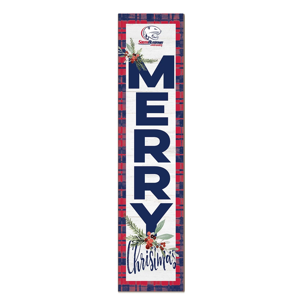 South Alabama Jaguars 12'' x 48'' Outdoor Merry Christmas Leaner