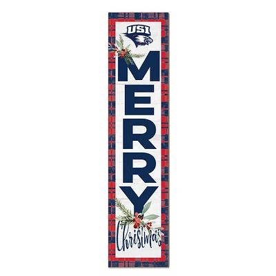 Southern Indiana Screaming Eagles 12'' x 48'' Outdoor Merry Christmas Leaner