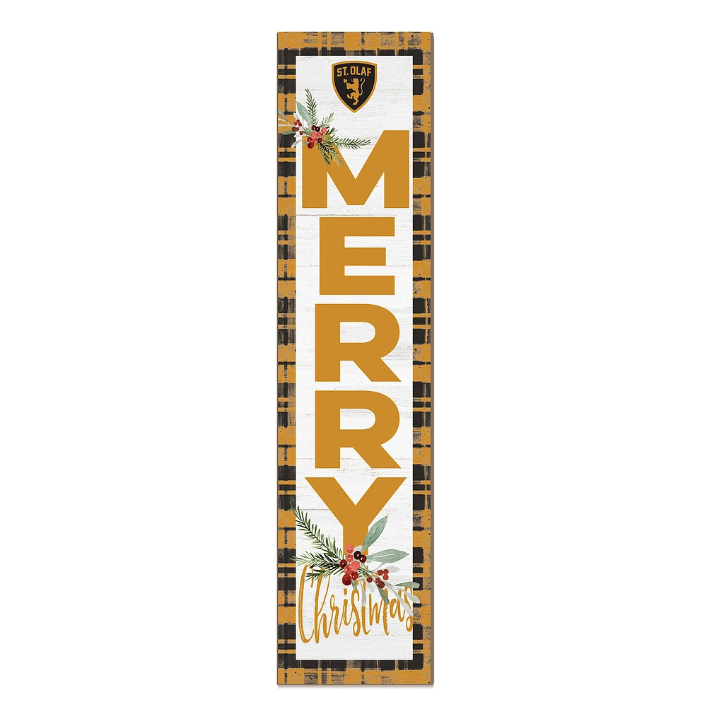 St. Olaf Oles 12'' x 48'' Outdoor Merry Christmas Leaner