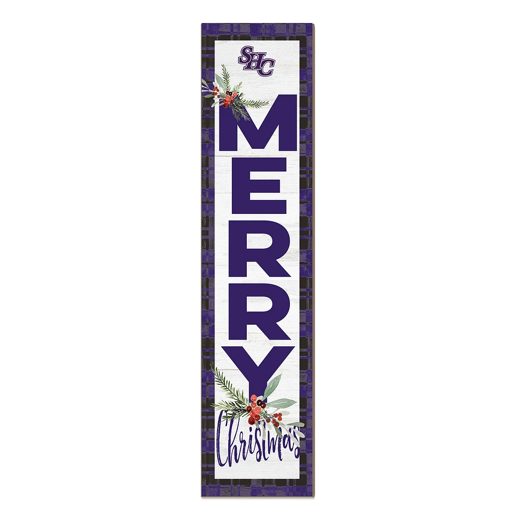 Spring Hill Badgers 12'' x 48'' Outdoor Merry Christmas Leaner