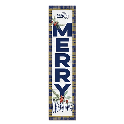 St. Edwards Hilltoppers 12'' x 48'' Outdoor Merry Christmas Leaner