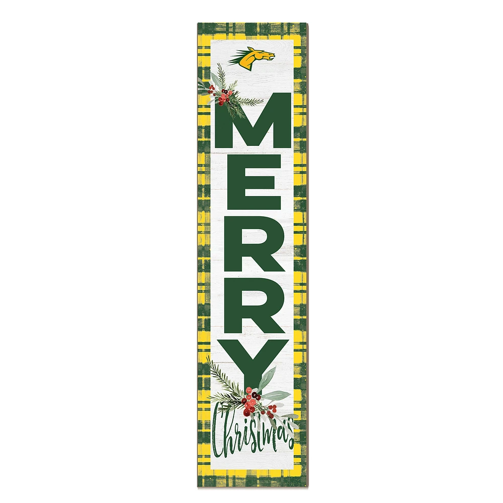 SUNY Delhi Broncos 12'' x 48'' Outdoor Merry Christmas Leaner