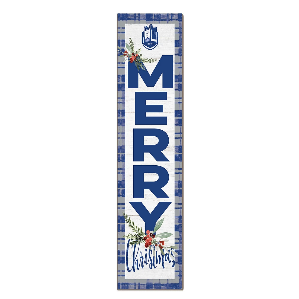 SUNY Geneseo Knights 12'' x 48'' Outdoor Merry Christmas Leaner