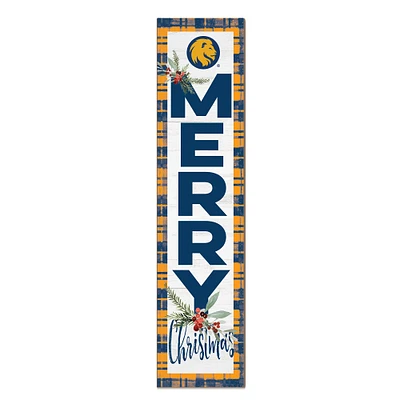Texas A&M Commerce Lions 12'' x 48'' Outdoor Merry Christmas Leaner