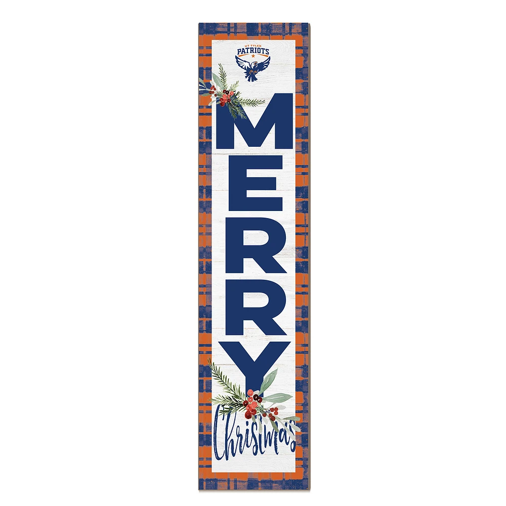 Texas Tyler Patriots 12'' x 48'' Outdoor Merry Christmas Leaner