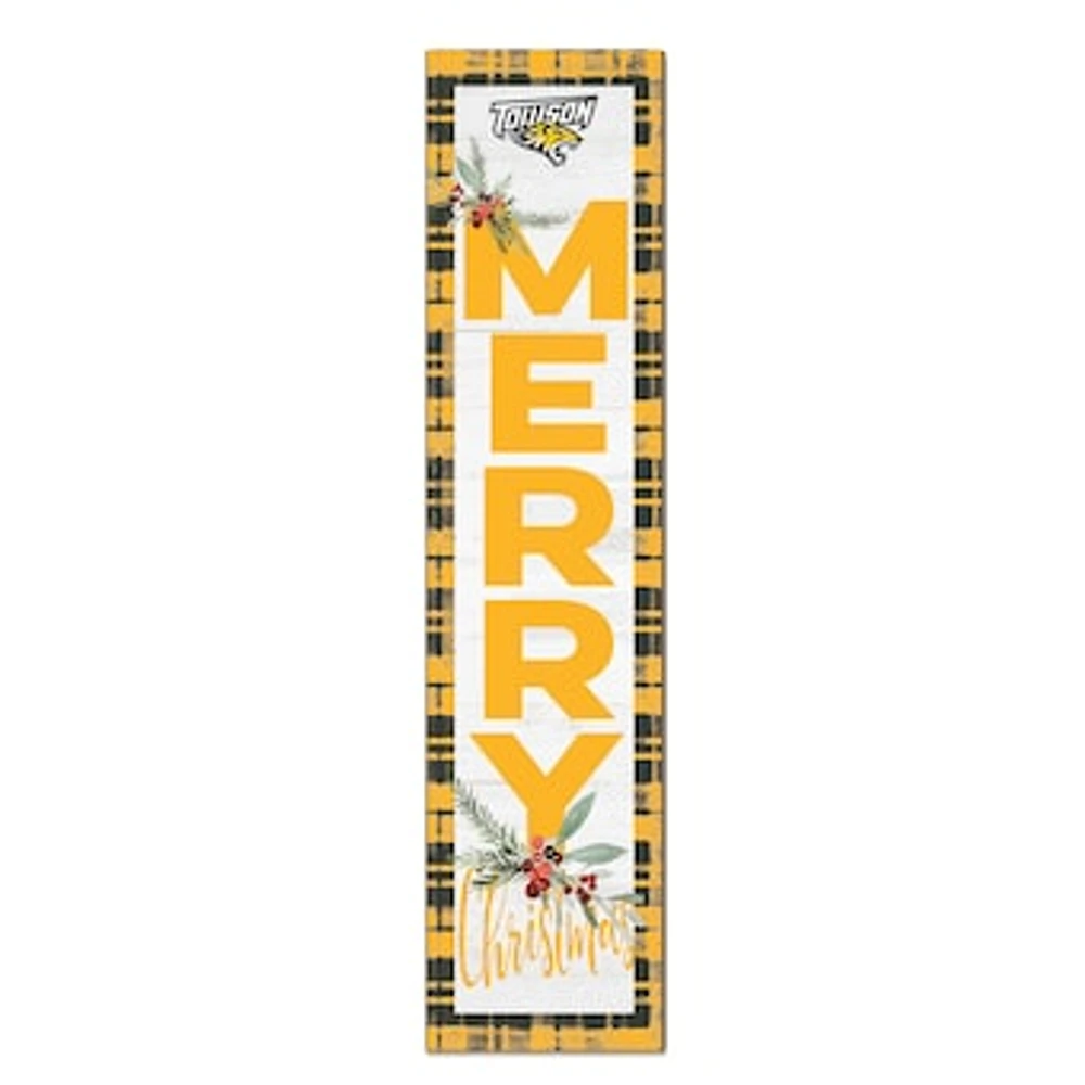 Towson Tigers 12'' x 48'' Outdoor Merry Christmas Leaner