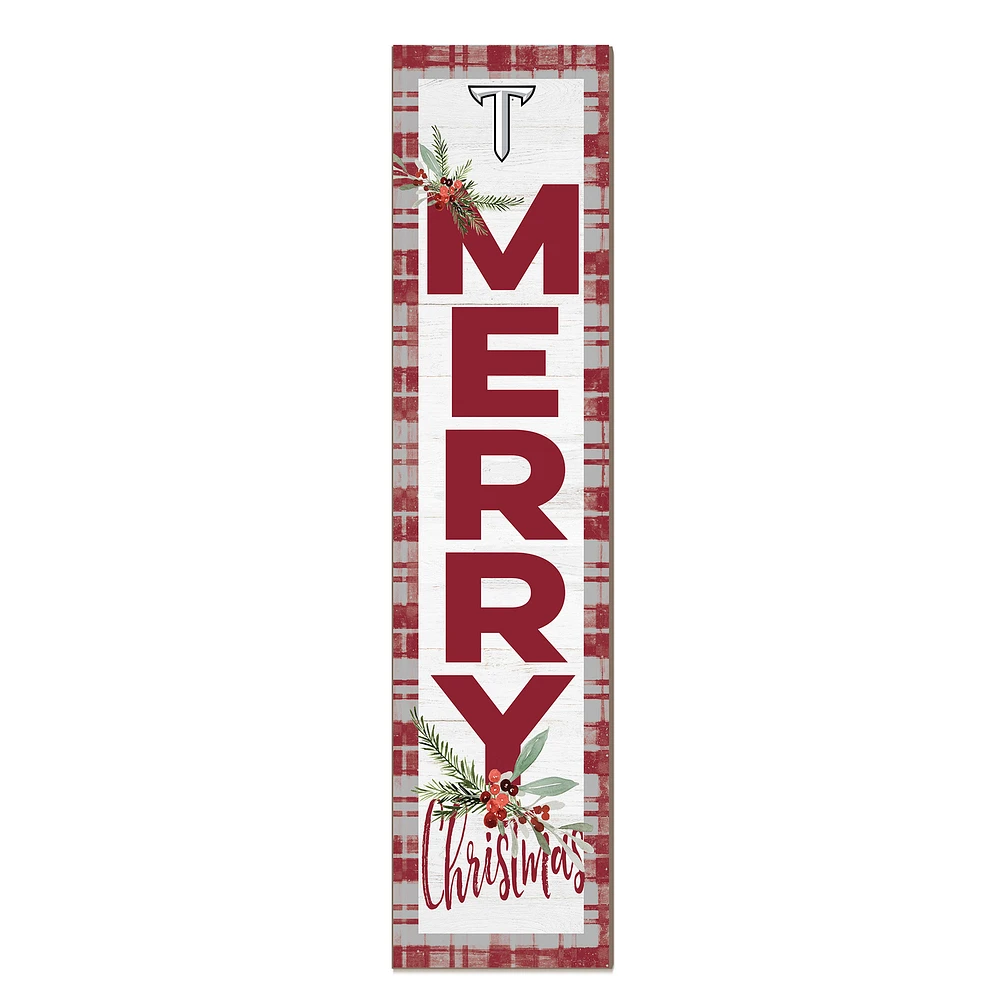 Troy University Trojans 12'' x 48'' Outdoor Merry Christmas Leaner