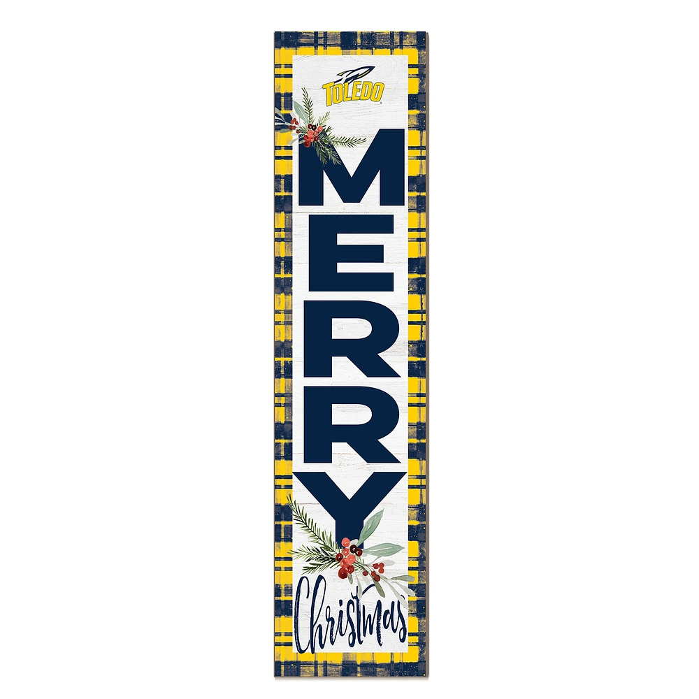 Toledo Rockets 12'' x 48'' Outdoor Merry Christmas Leaner
