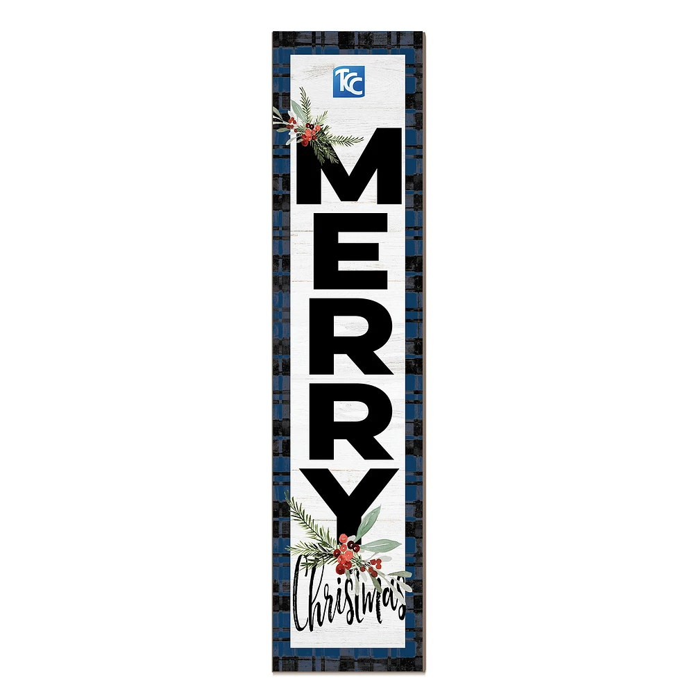 Tulsa Community College 12'' x 48'' Outdoor Merry Christmas Leaner