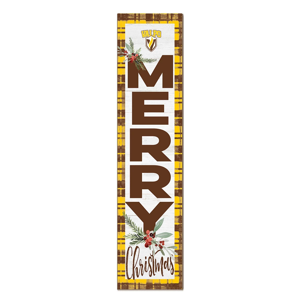 Valparaiso University 12'' x 48'' Outdoor Merry Christmas Leaner