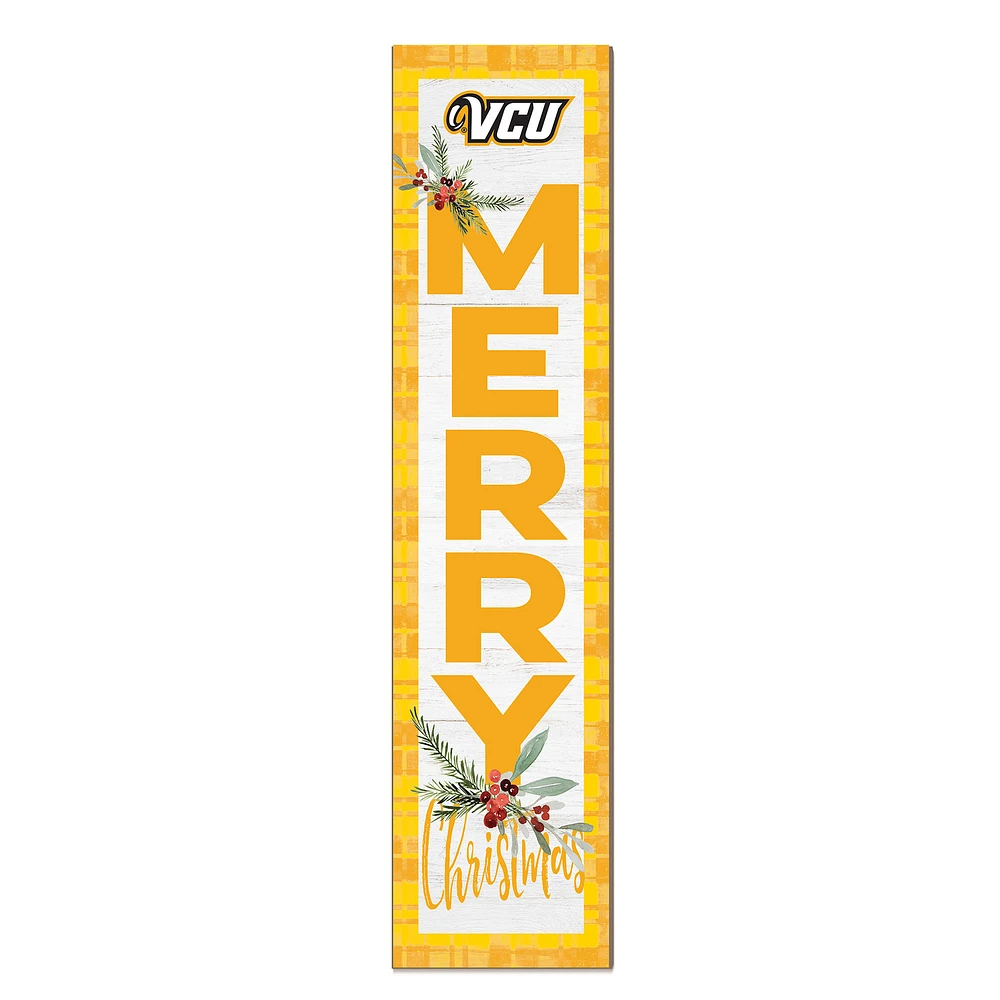 VCU Rams 12'' x 48'' Outdoor Merry Christmas Leaner