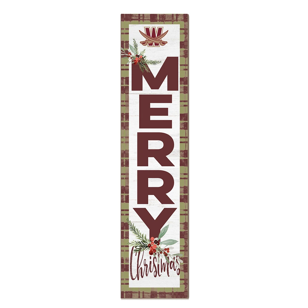 Walsh Cavaliers 12'' x 48'' Outdoor Merry Christmas Leaner