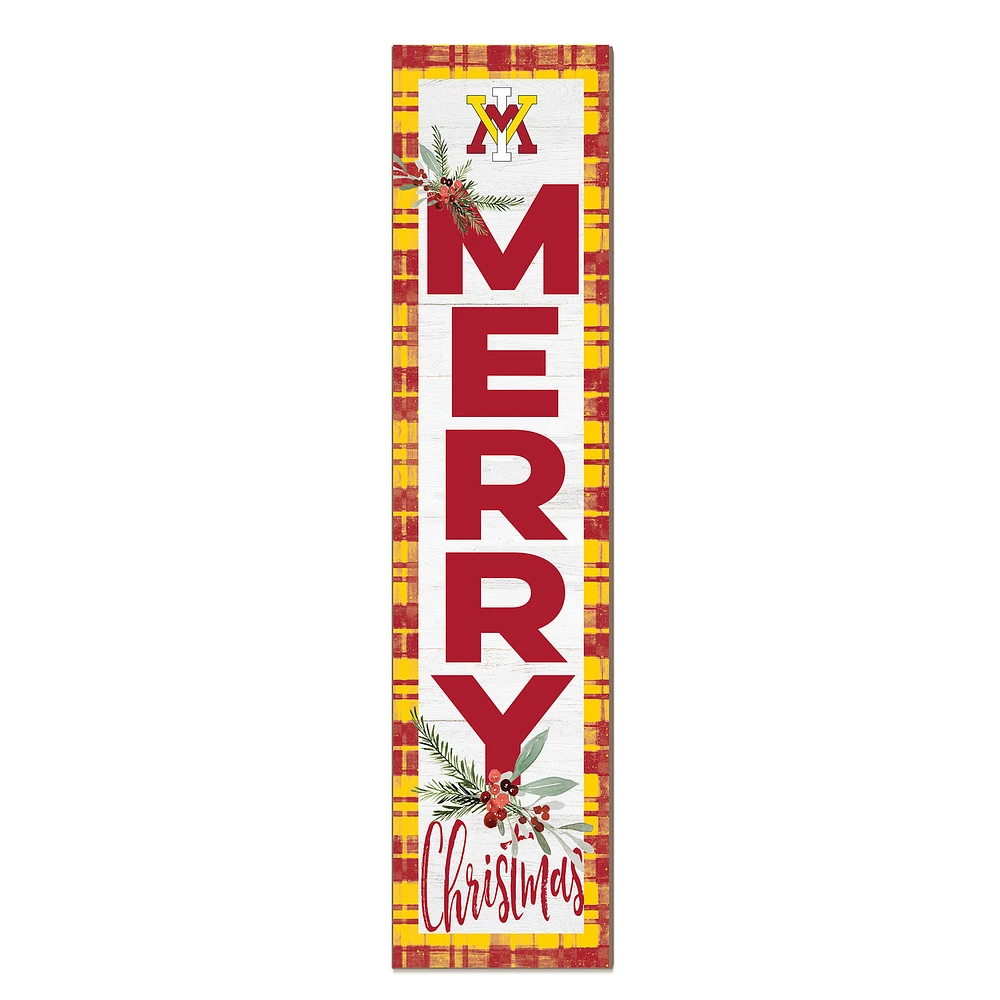 Virginia Military Institute Keydets 12'' x 48'' Outdoor Merry Christmas Leaner