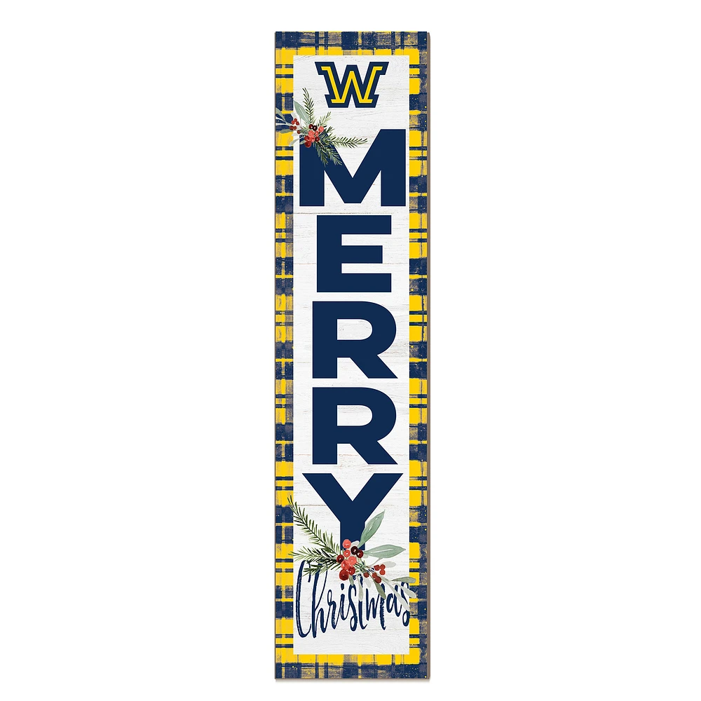 Wilkes Colonels 12'' x 48'' Outdoor Merry Christmas Leaner