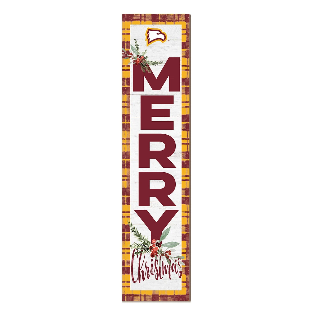 Winthrop Eagles 12'' x 48'' Outdoor Merry Christmas Leaner