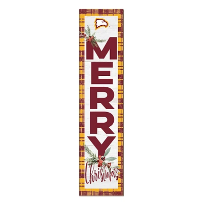Winthrop Eagles 12'' x 48'' Outdoor Merry Christmas Leaner