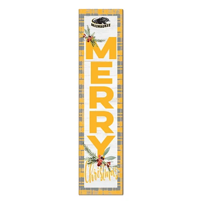 Wisconsin-Milwaukee Panthers 12'' x 48'' Outdoor Merry Christmas Leaner