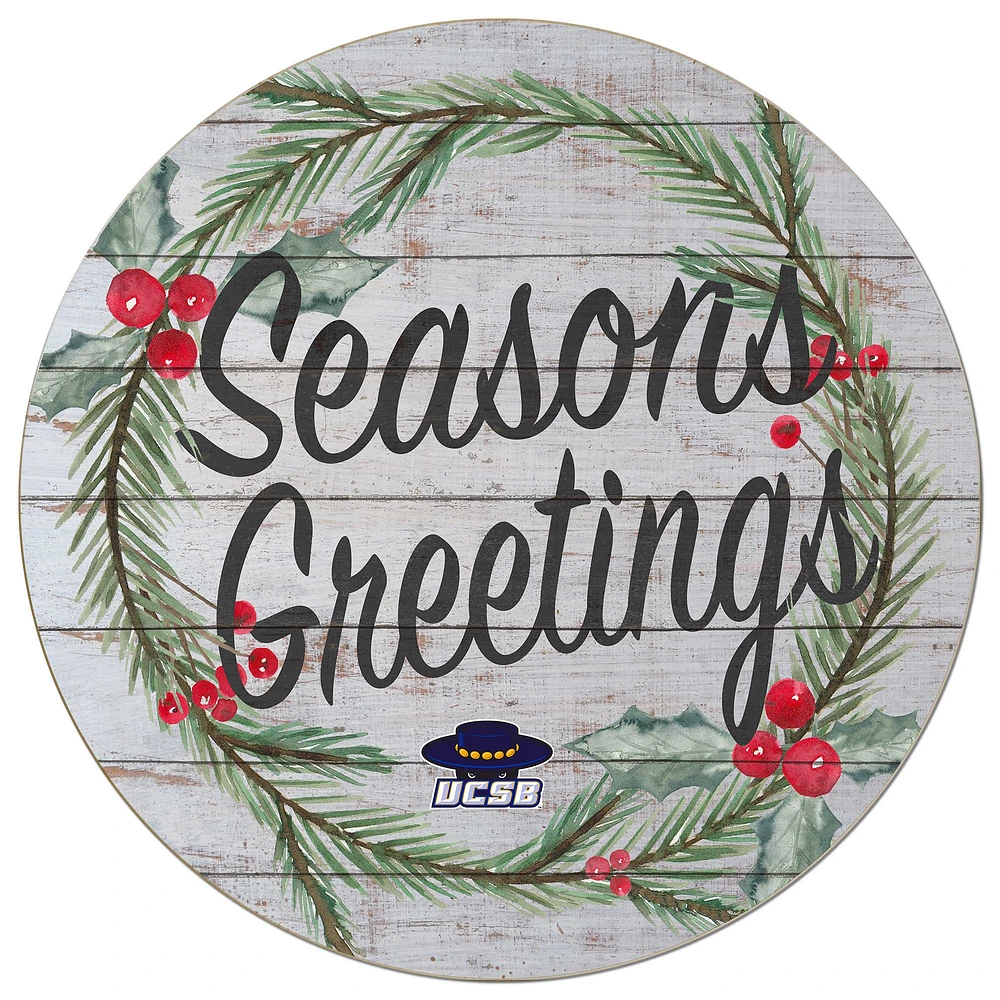 UC Santa Barbara Gauchos 20'' x 20'' Season's Greetings Circle