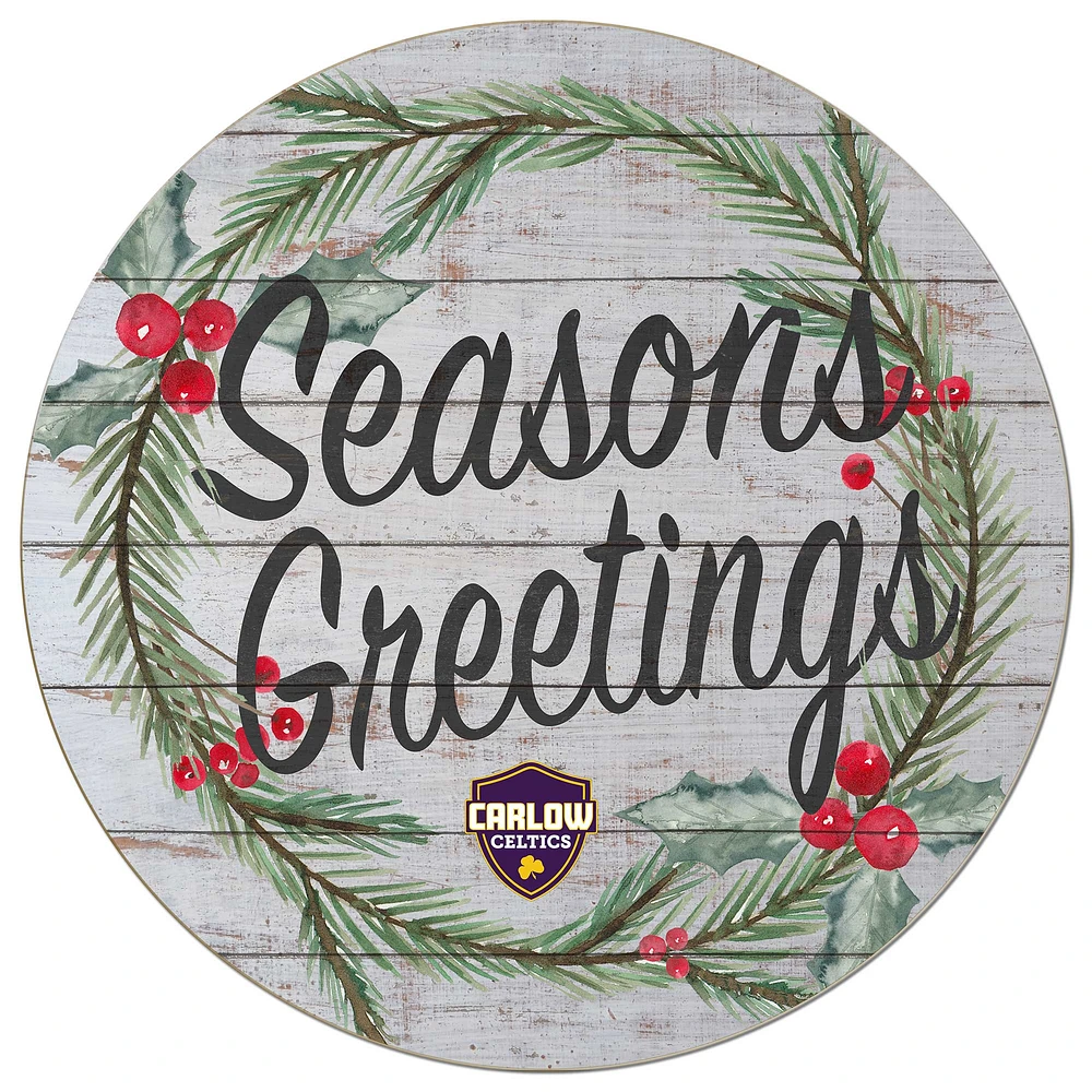Carlow University Celtics 20'' x 20'' Season's Greetings Circle