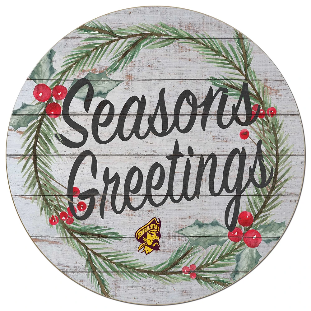 Central State Marauders 20'' x 20'' Season's Greetings Circle