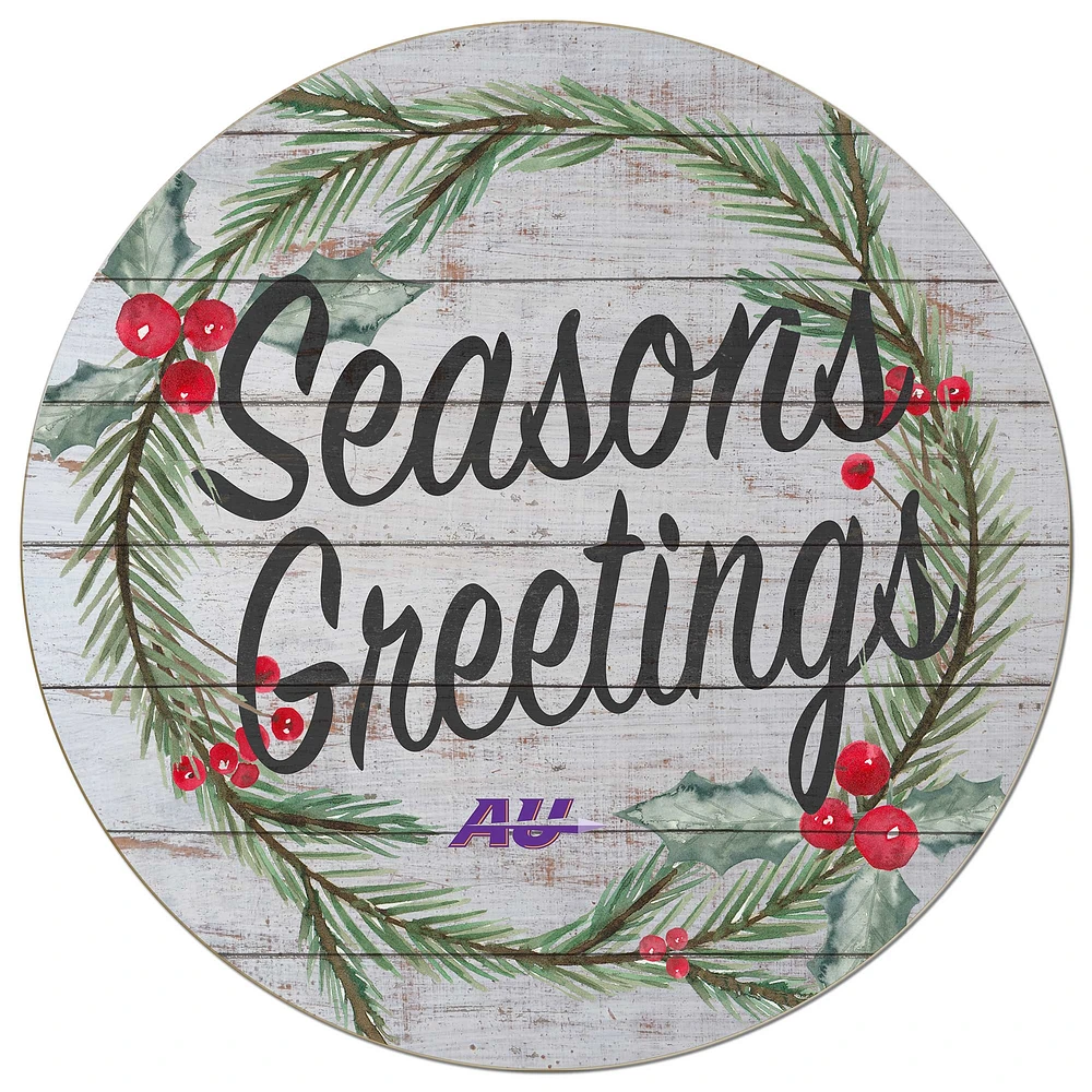 Alfred University Saxons 20'' x 20'' Season's Greetings Circle