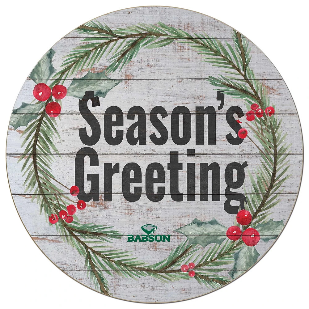 Babson Beavers 20'' x 20'' Season's Greetings Circle