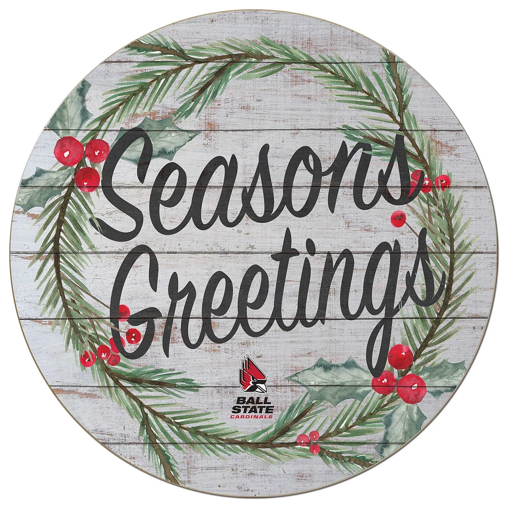 Ball State Cardinals 20'' x 20'' Season's Greetings Circle
