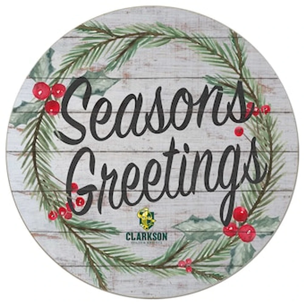 Clarkson Golden Knights 20'' x 20'' Season's Greetings Circle