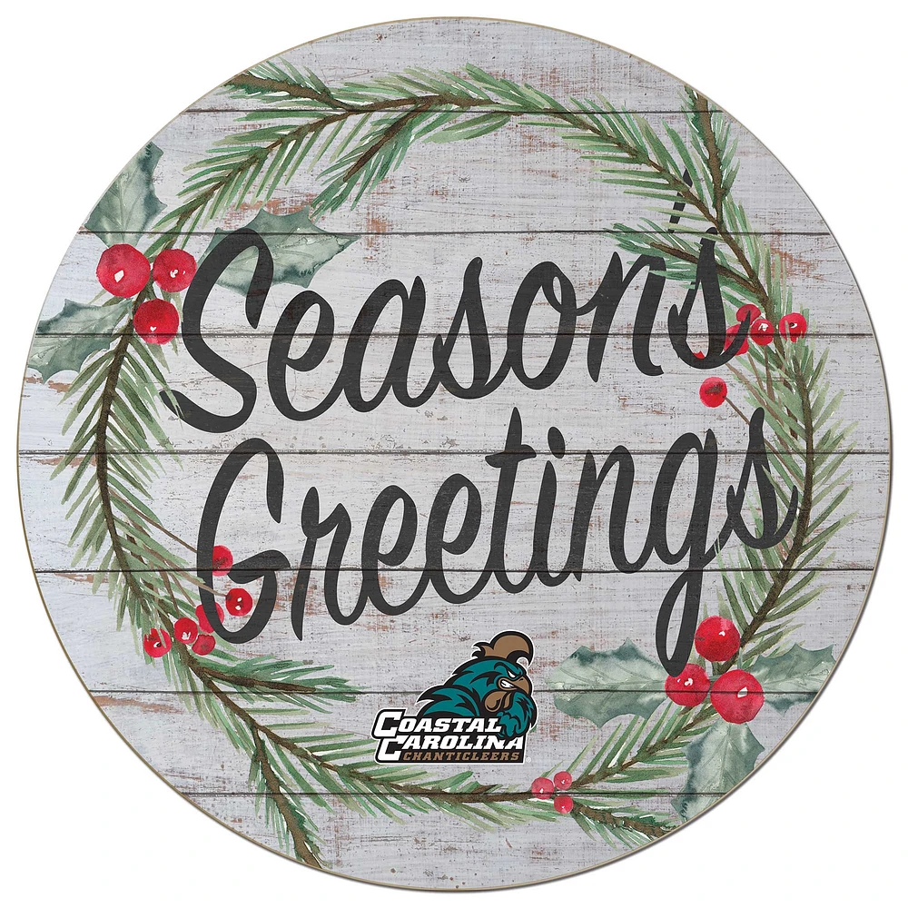 Coastal Carolina Chanticleers 20'' x 20'' Season's Greetings Circle