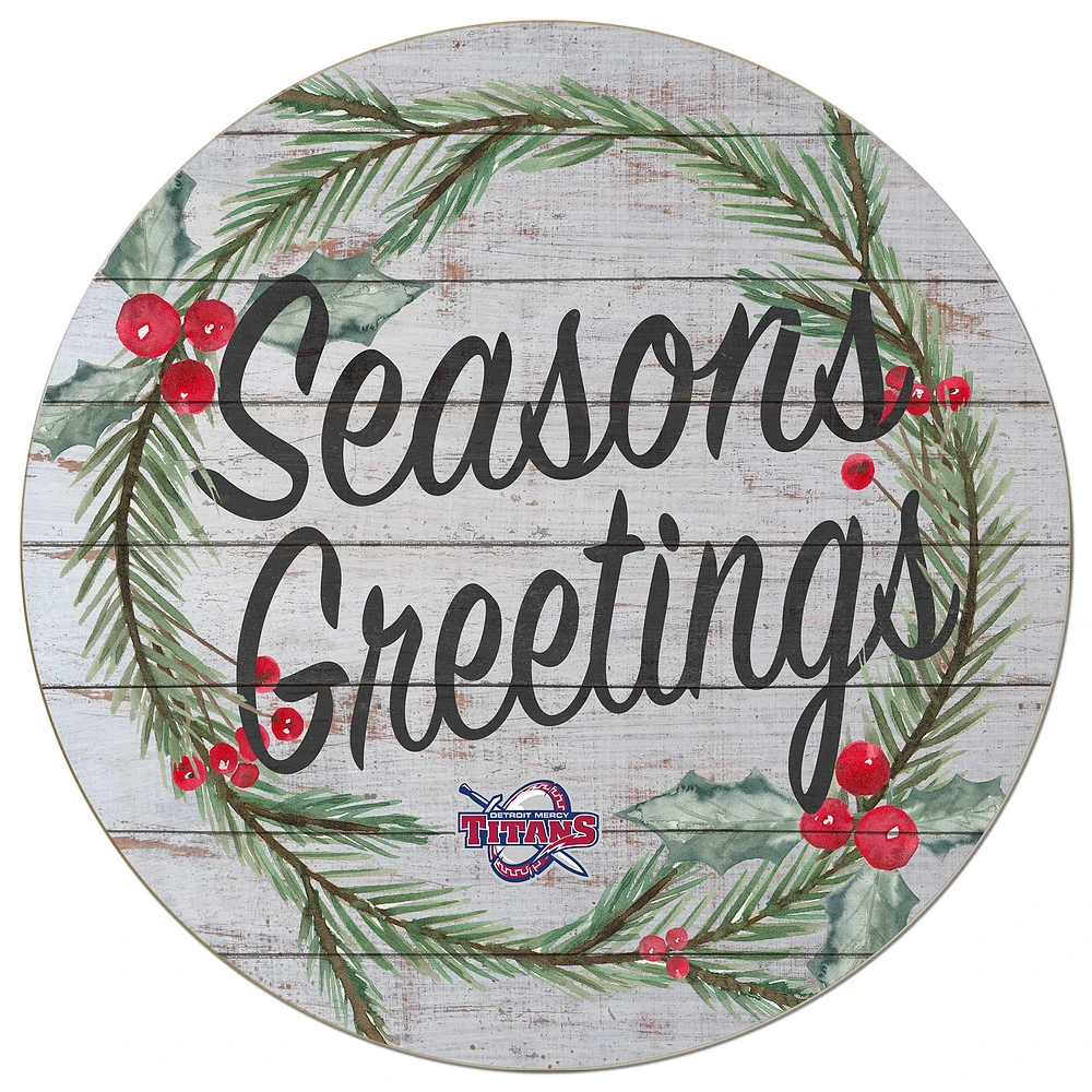 Detroit Mercy Titans 20'' x 20'' Season's Greetings Circle