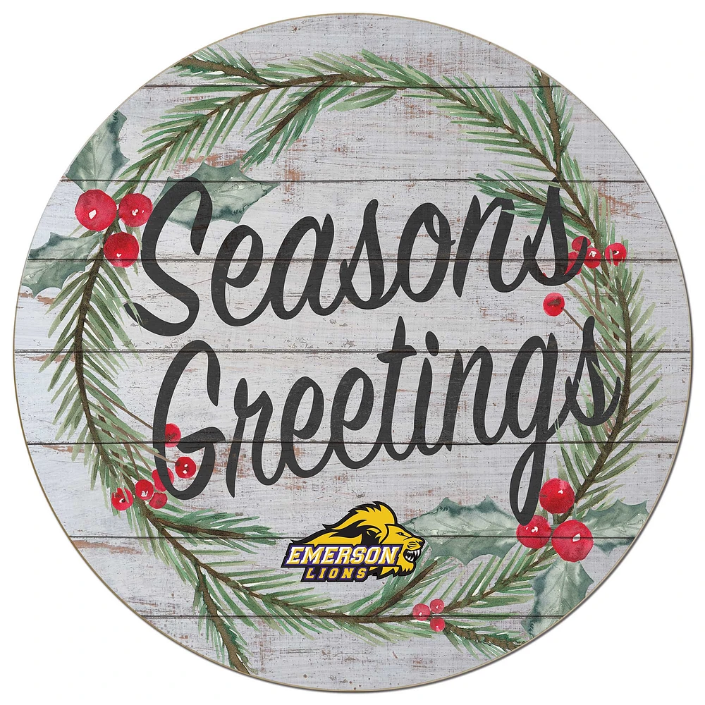 Emerson College Lions 20'' x 20'' Season's Greetings Circle