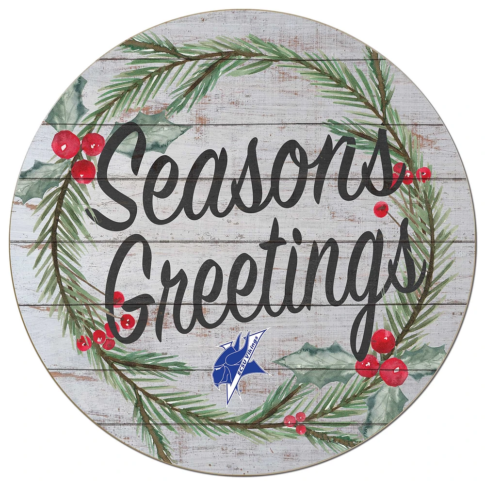 Elizabeth City State University Vikings 20'' x 20'' Season's Greetings Circle