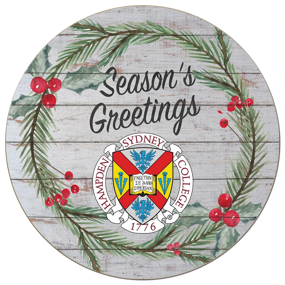 Hampden-Sydney College Tigers 20'' x 20'' Season's Greetings Circle