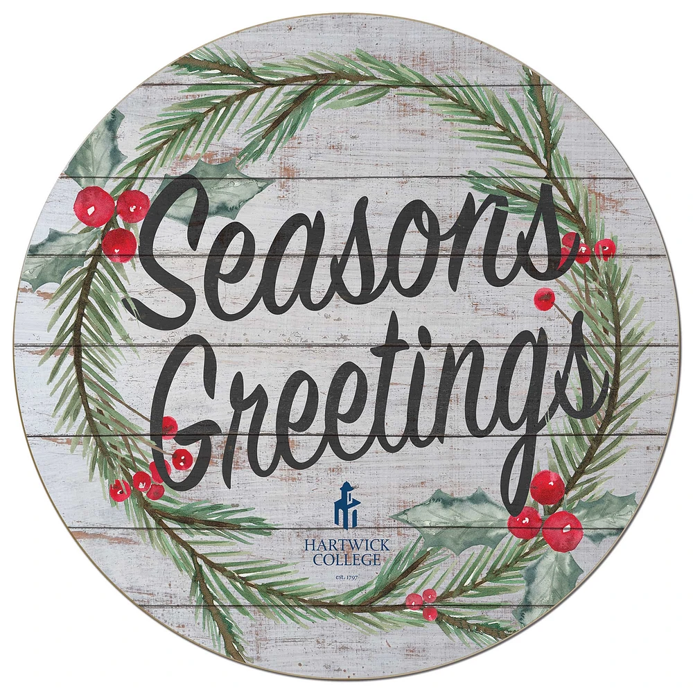 Hartwick College Hawks 20'' x 20'' Season's Greetings Circle