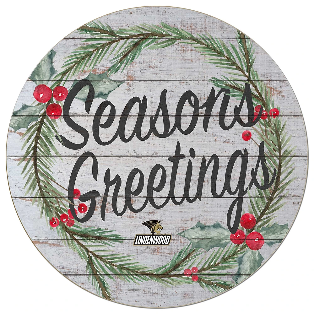 Lindenwood Lions 20'' x 20'' Season's Greetings Circle