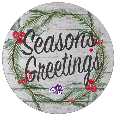 Abilene Christian University Wildcats 20'' x 20'' Season's Greetings Circle