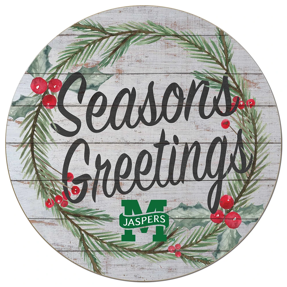 Manhattan Jaspers 20'' x 20'' Season's Greetings Circle