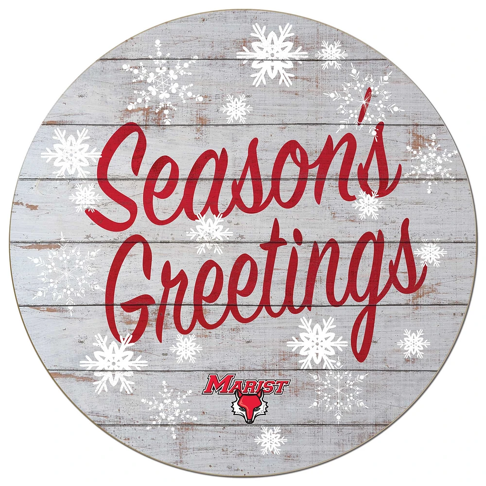 Marist Red Foxes 20'' x 20'' Season's Greetings Circle