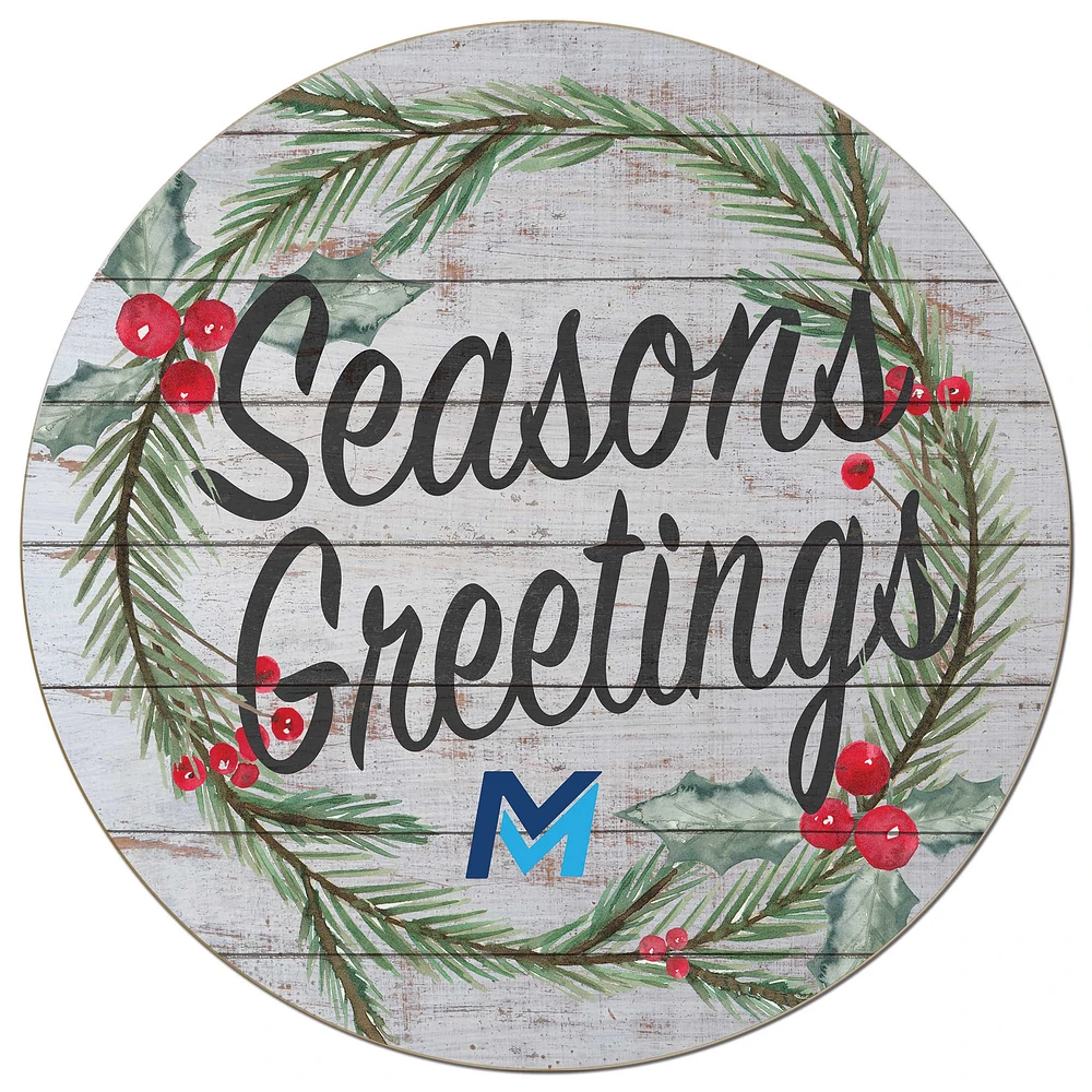 Mid Michigan College 20'' x 20'' Season's Greetings Circle