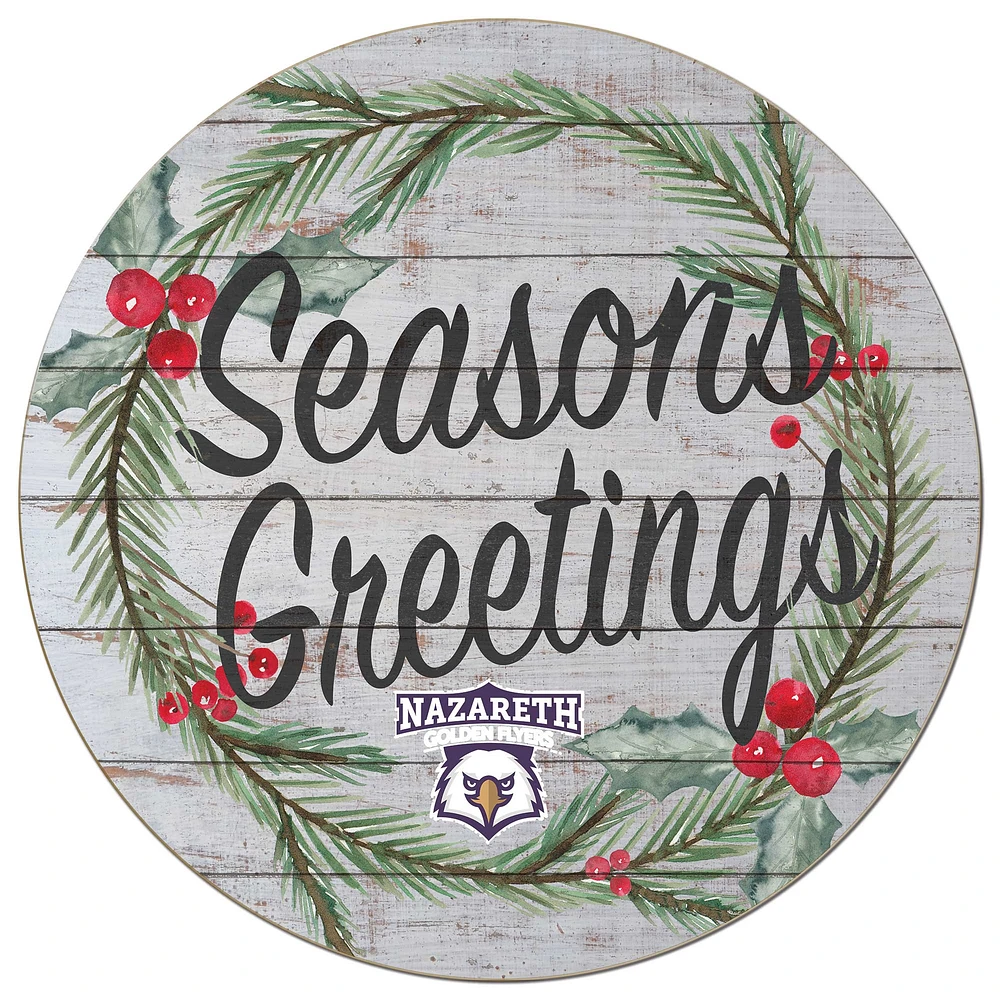 Nazareth University Golden Flyers 20'' x 20'' Season's Greetings Circle