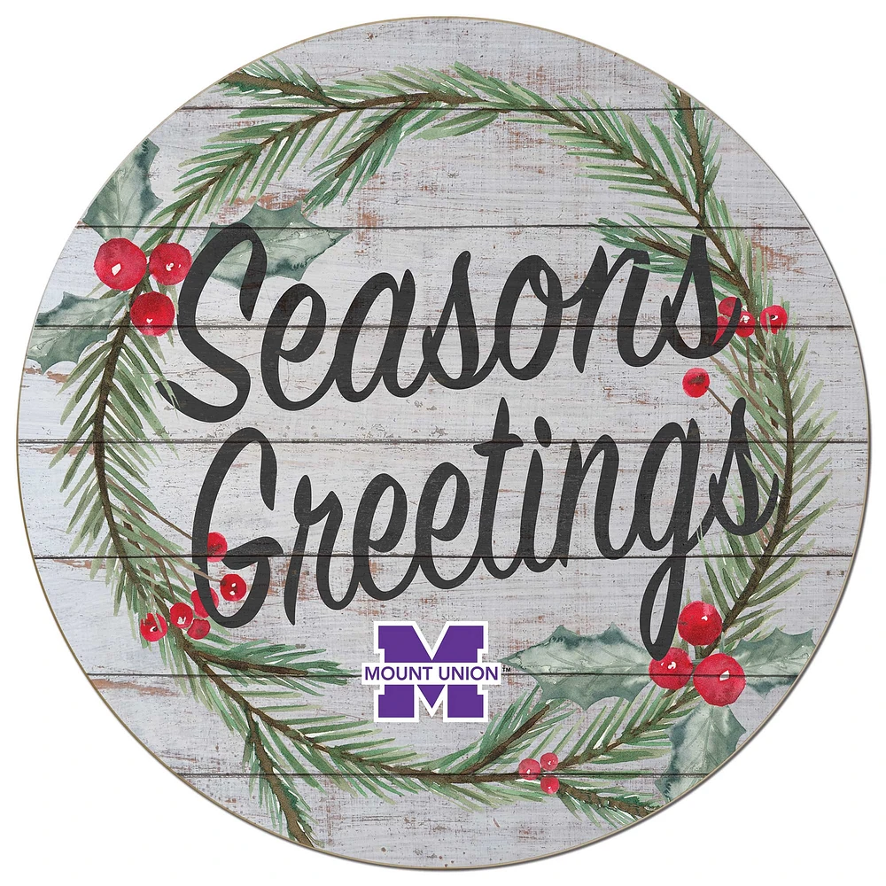 Mount Union Purple Raiders 20'' x 20'' Season's Greetings Circle