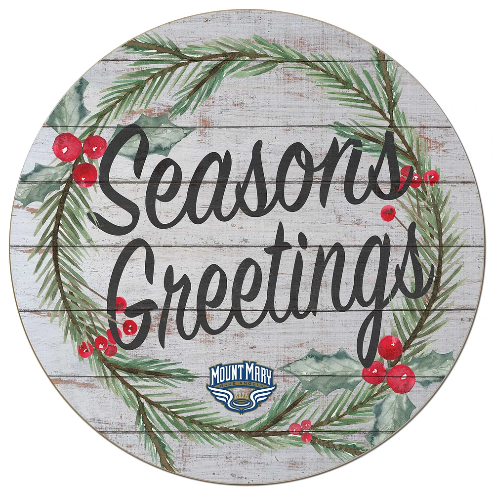 Mount Mary Blue Angels 20'' x 20'' Season's Greetings Circle
