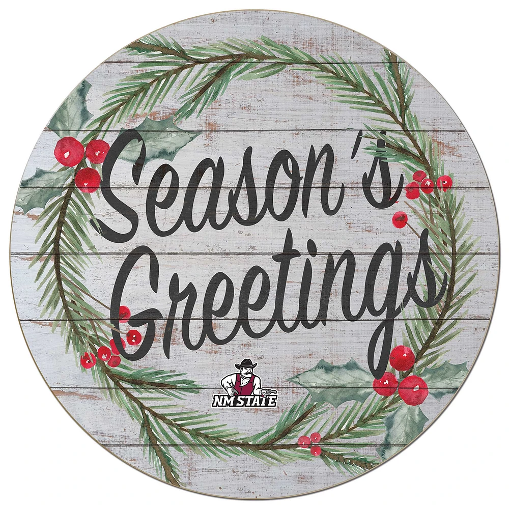 New Mexico State Aggies 20'' x 20'' Season's Greetings Circle