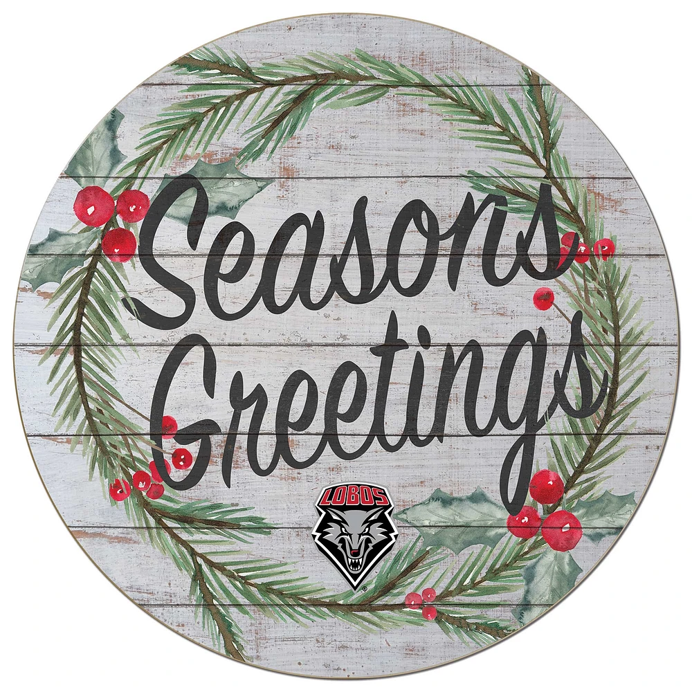 New Mexico Lobos 20'' x 20'' Season's Greetings Circle