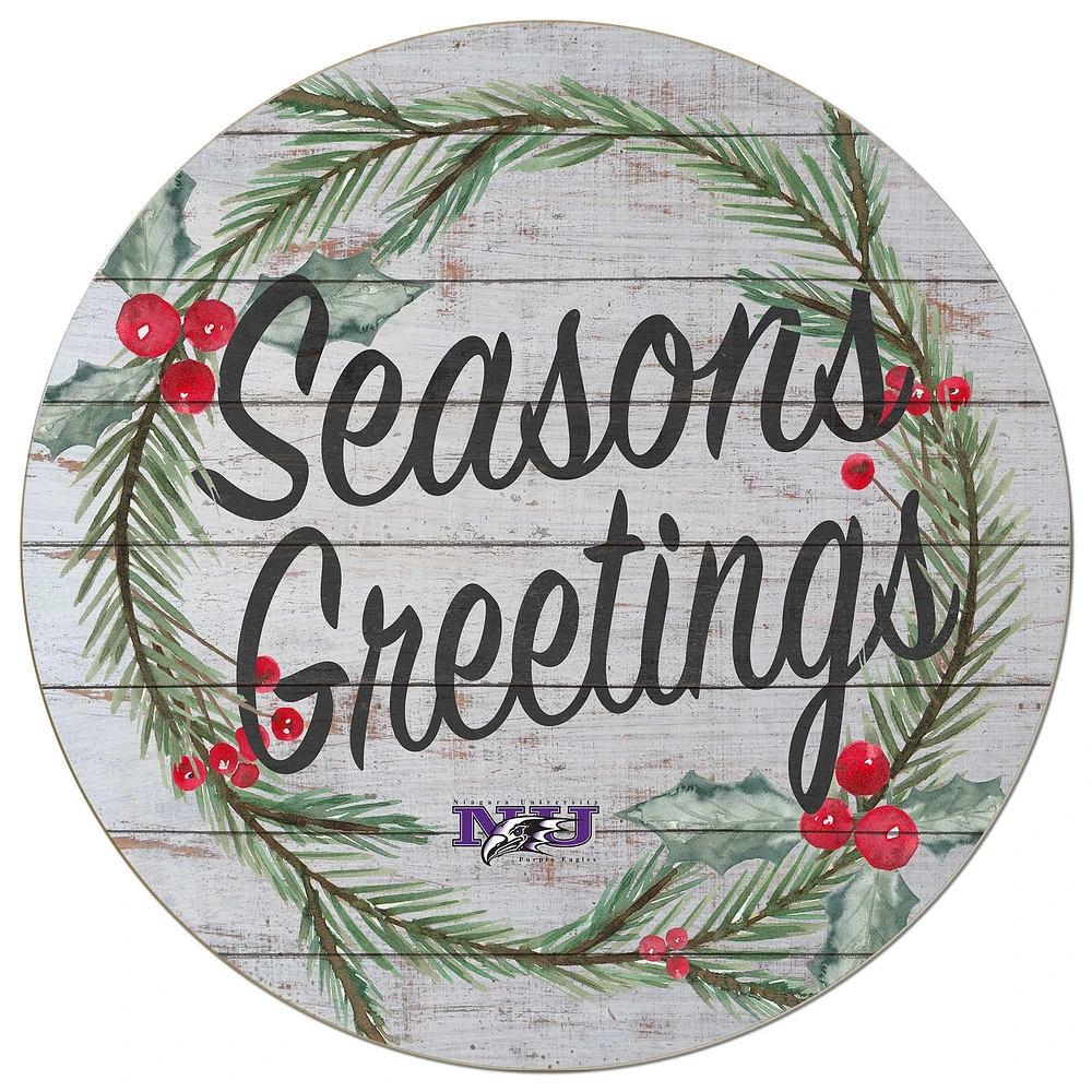 Niagara Purple Eagles 20'' x 20'' Season's Greetings Circle