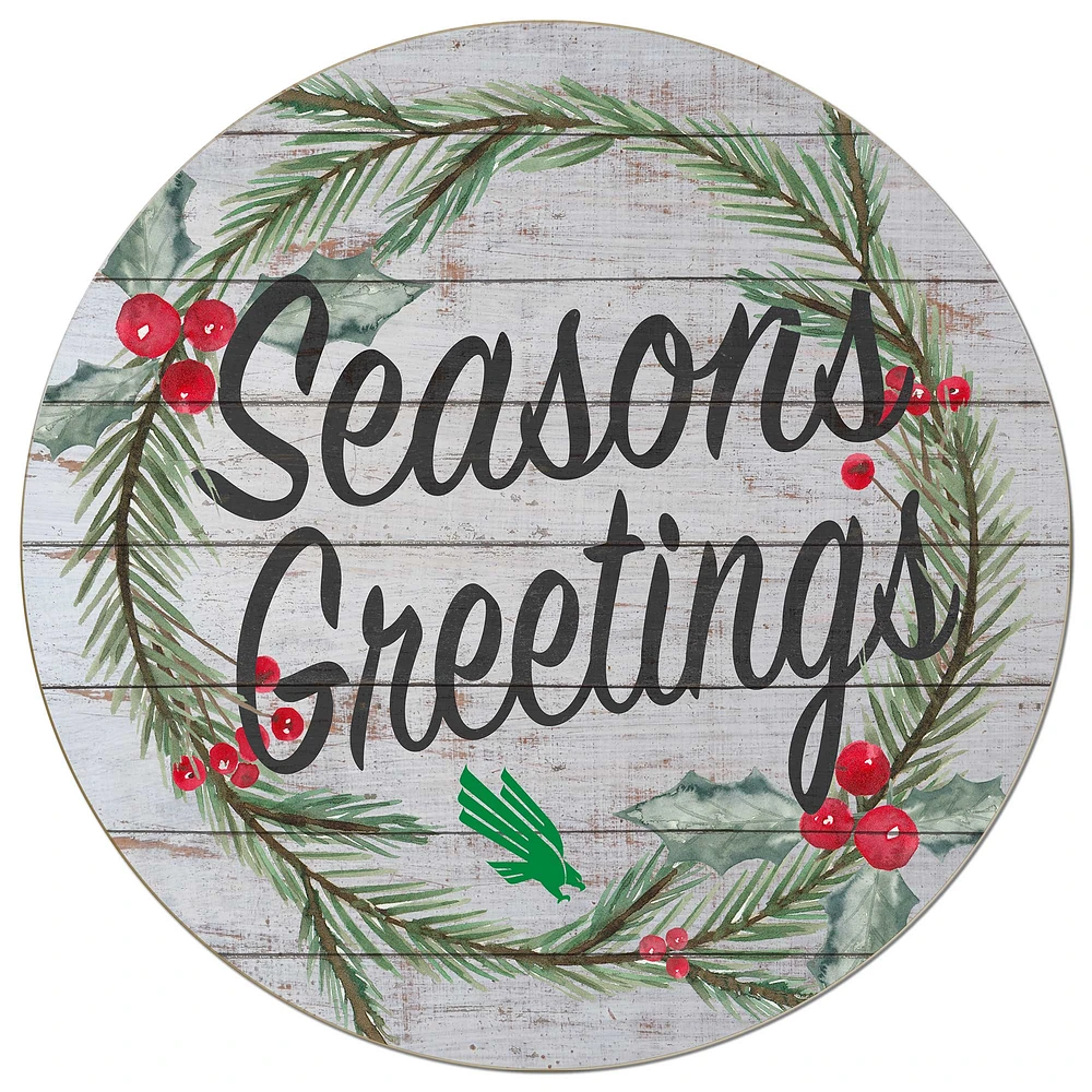 North Texas Mean Green 20'' x 20'' Season's Greetings Circle