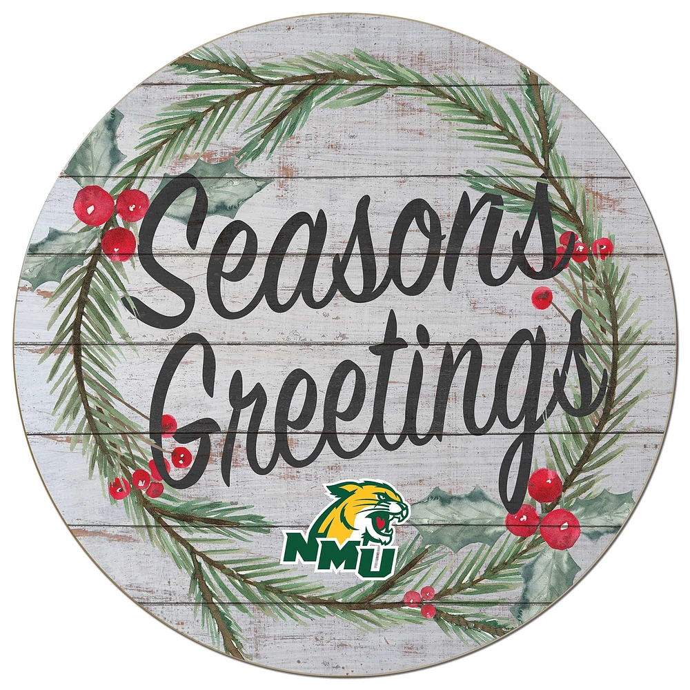 Northern Michigan Wildcats 20'' x 20'' Season's Greetings Circle