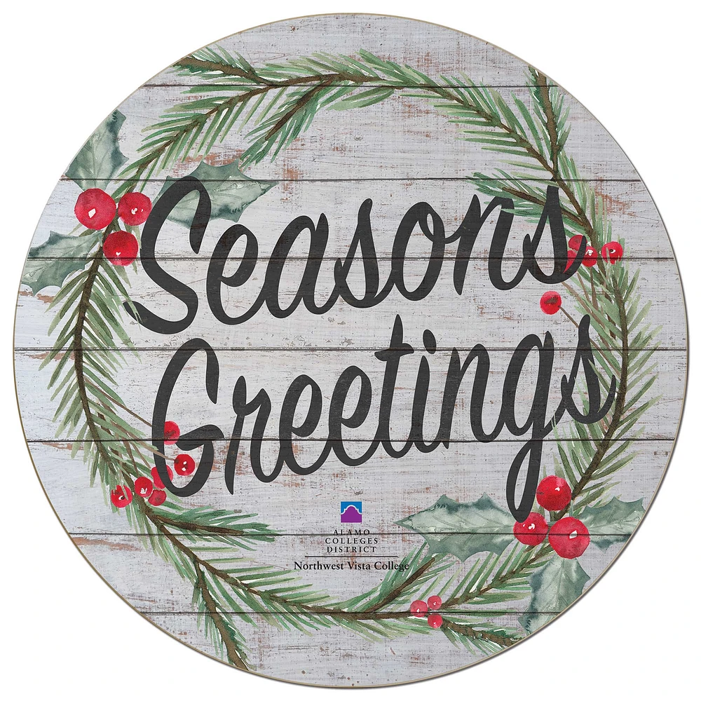 NVC Wildcats 20'' x 20'' Season's Greetings Circle