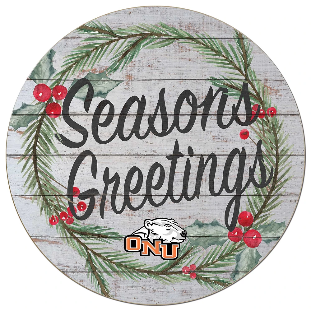 Ohio Northern Polar Bears 20'' x 20'' Season's Greetings Circle